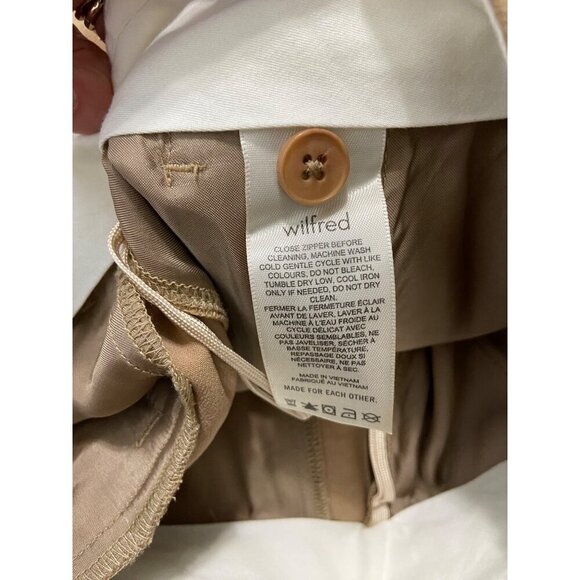 Wilfred The Effortless Pleated Tan Camel Pant Crepette-sz 00 - Picture 9 of 11